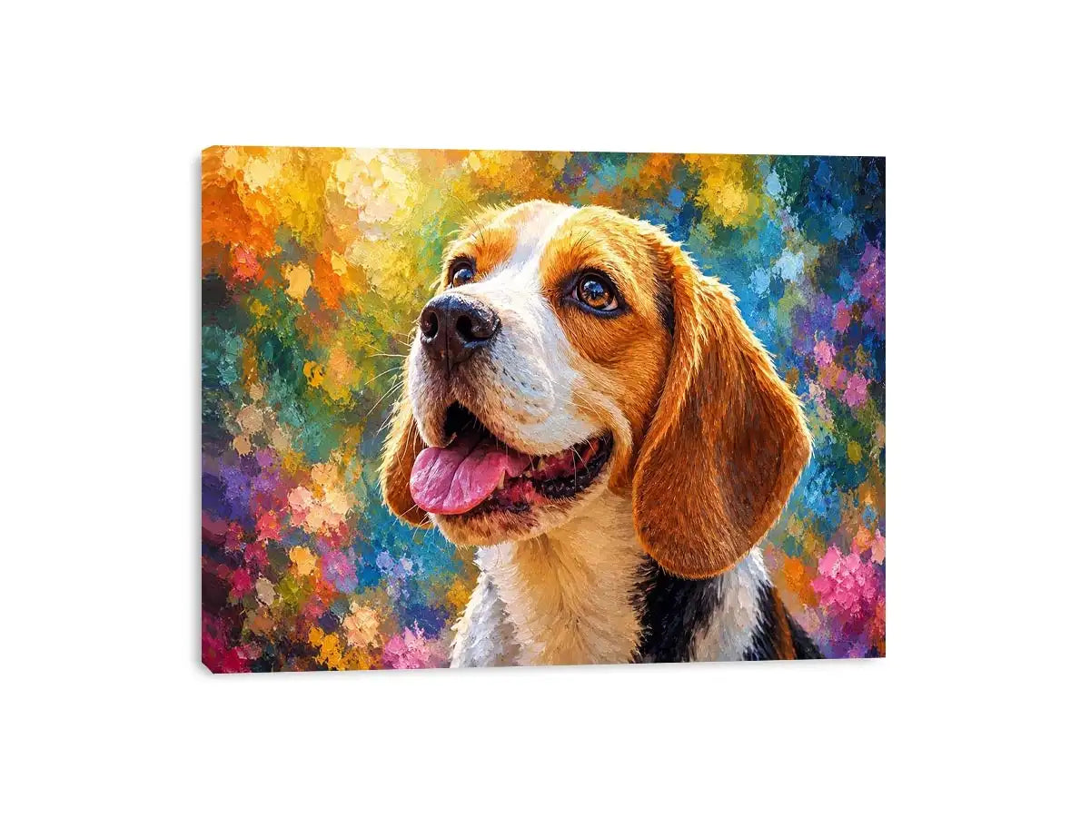   beagle dog canvas print living room