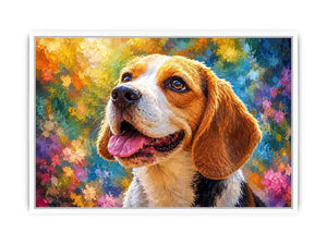   beagle dog canvas print living room