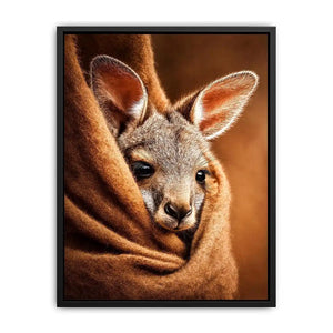   baby kangaroo canvas art nursery