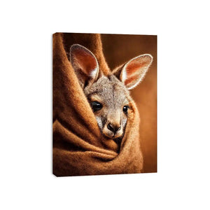  baby kangaroo canvas art nursery