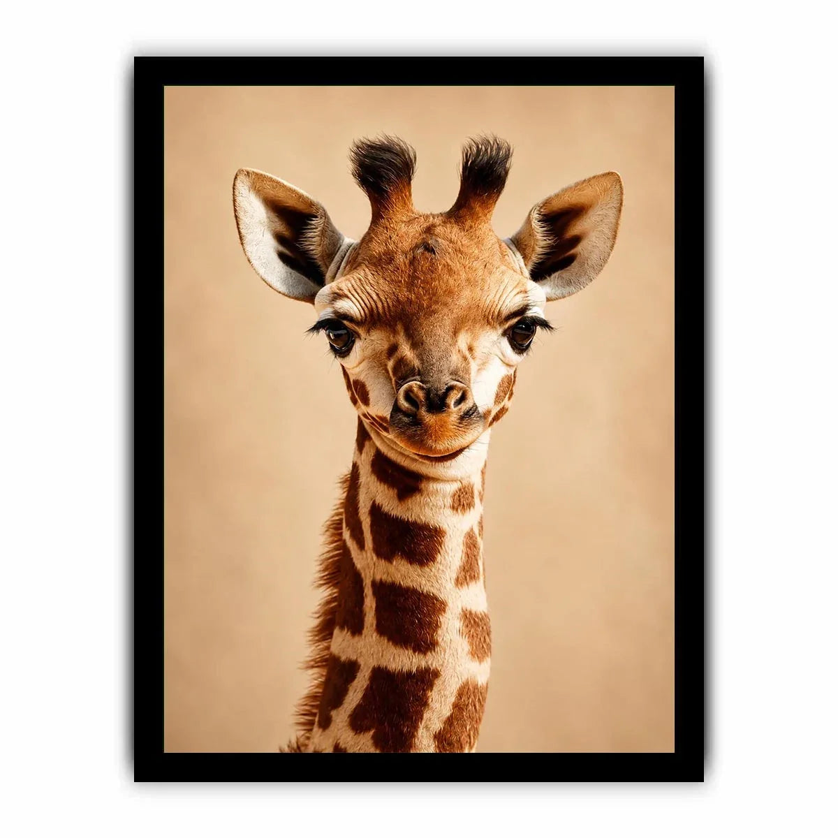   gentle giraffe animal canvas nursery