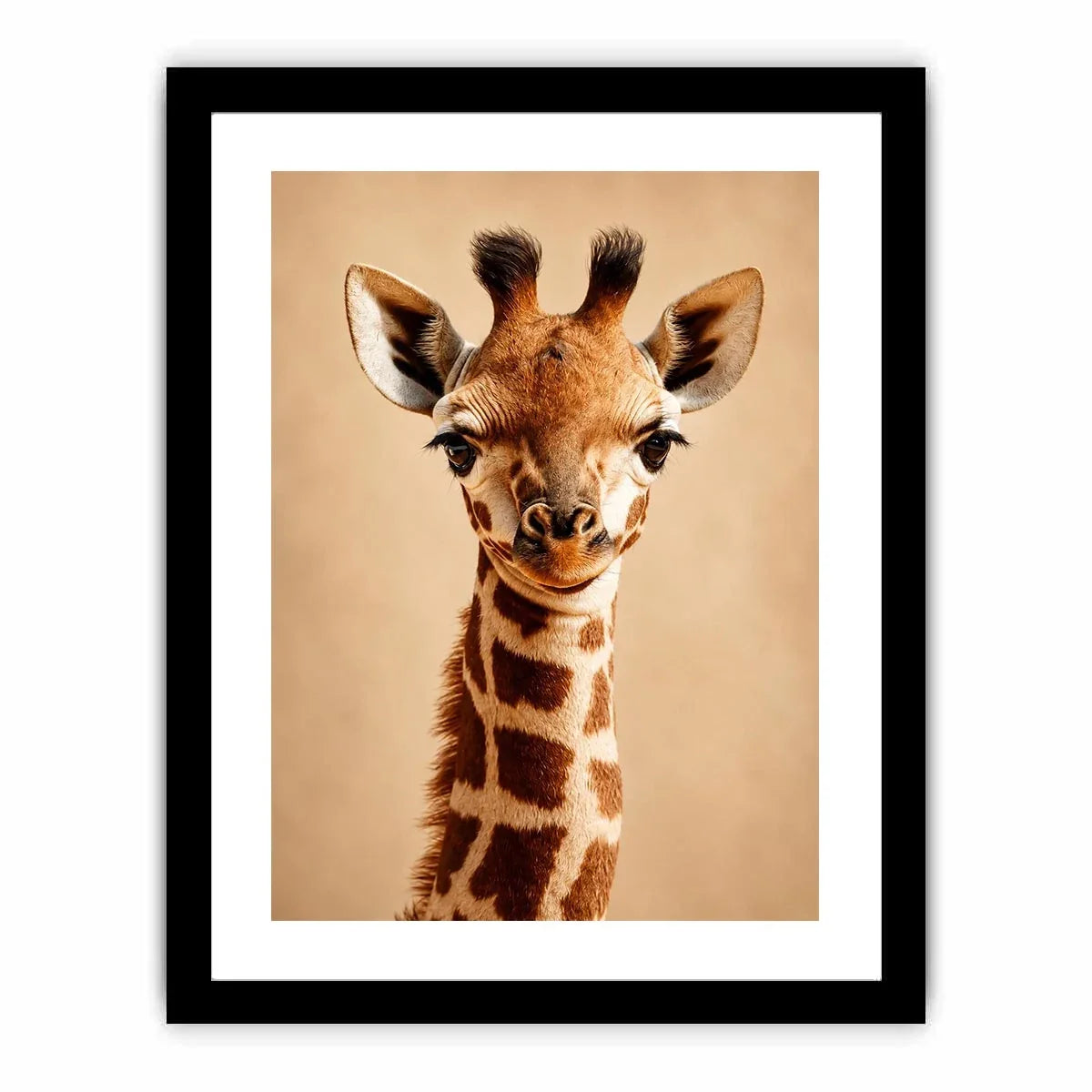   gentle giraffe animal canvas nursery