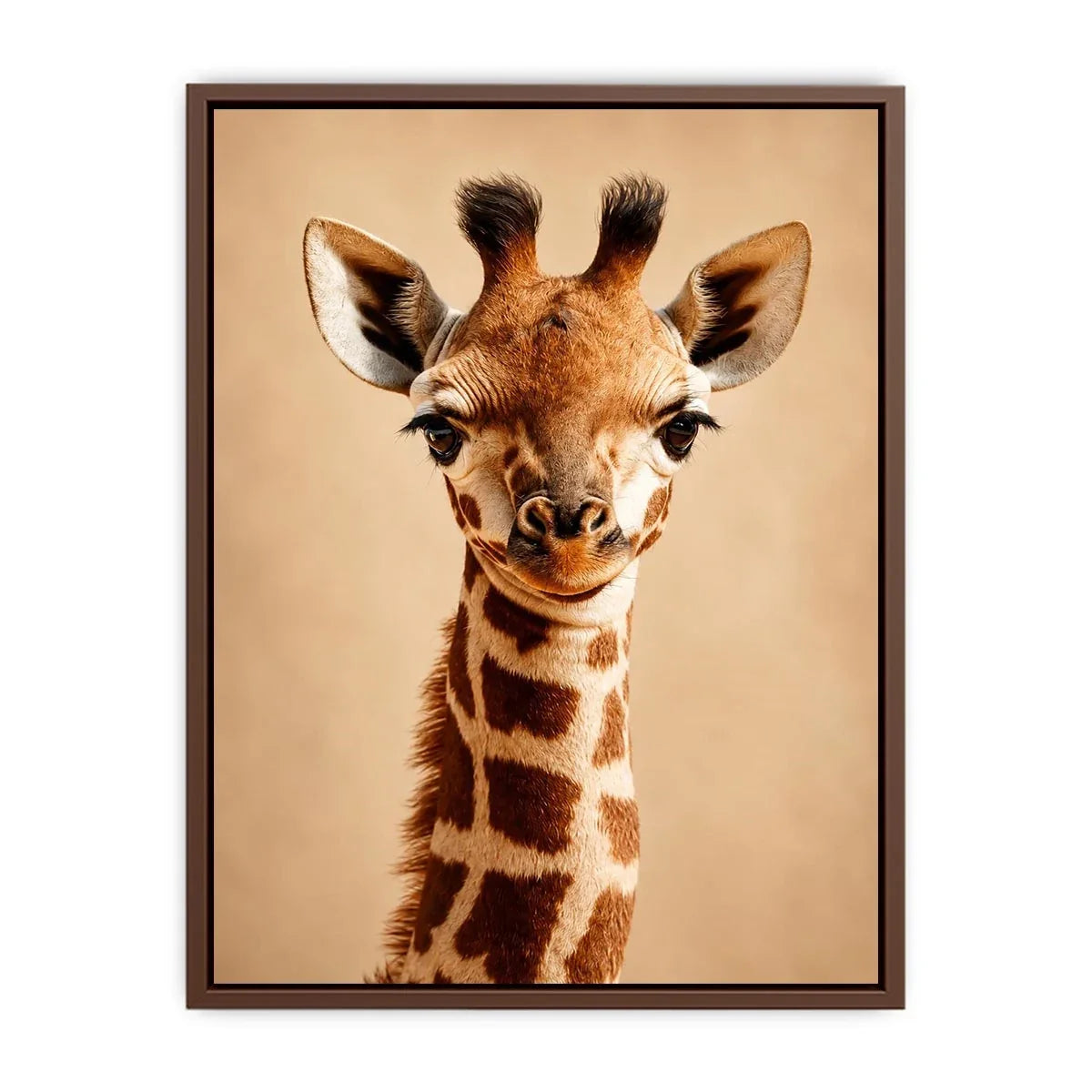   gentle giraffe animal canvas nursery