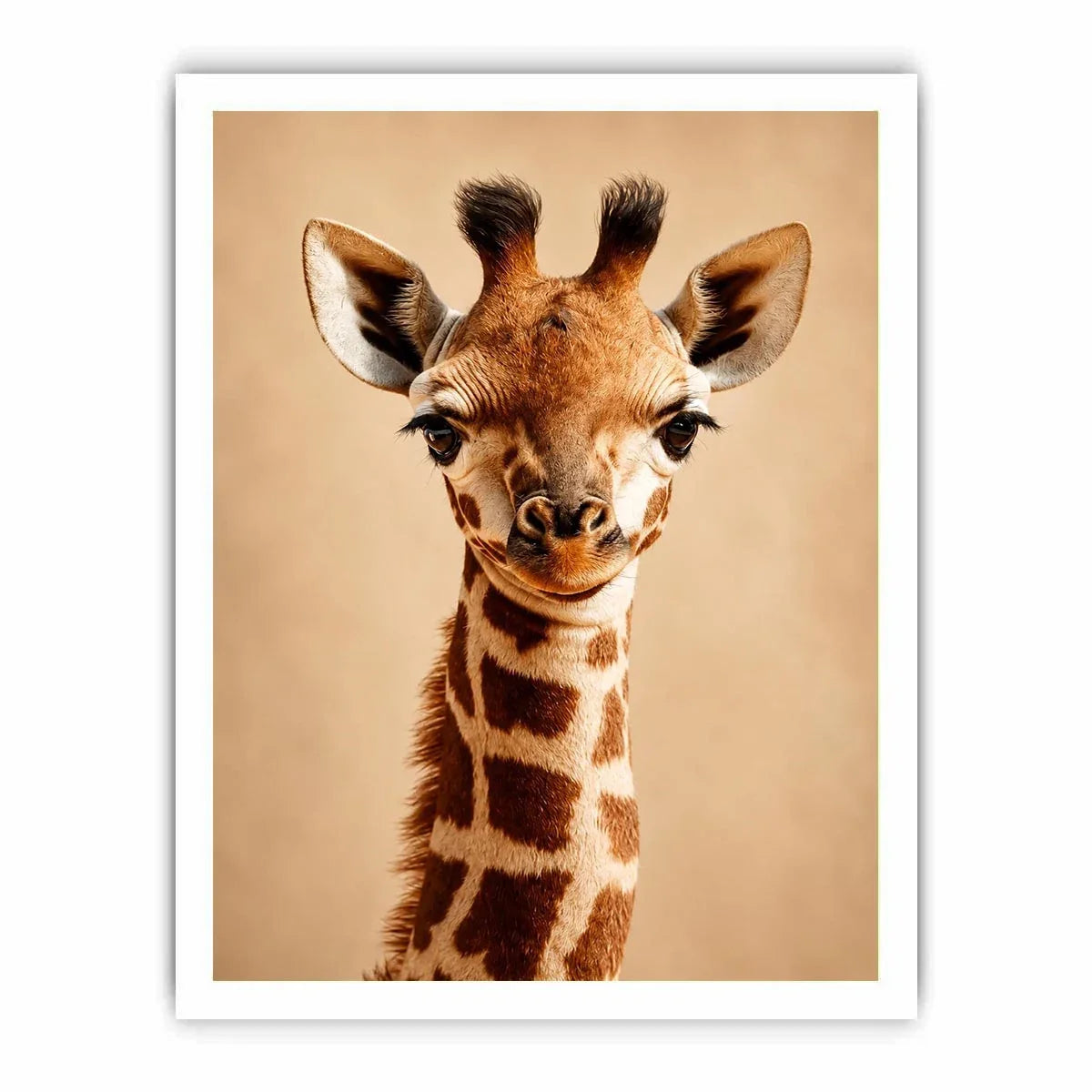  gentle giraffe animal canvas nursery