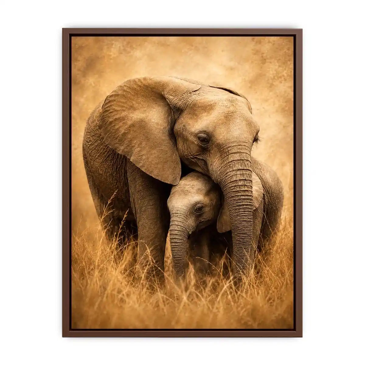   savanna elephant family canvas art