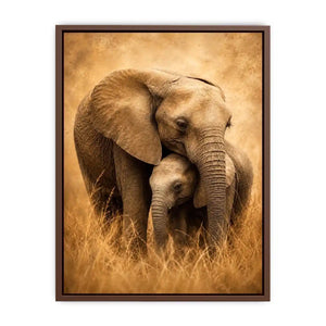   savanna elephant family canvas art