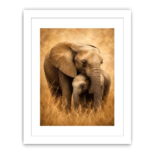   savanna elephant family canvas art