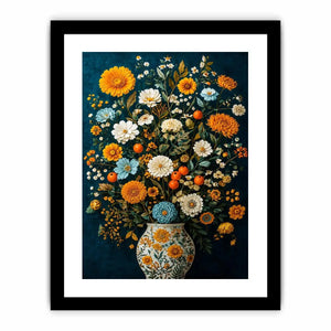   midnight floral vase canvas print