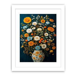   midnight floral vase canvas print