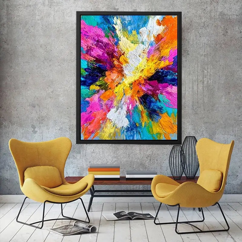   colorful abstract expressionist canvas