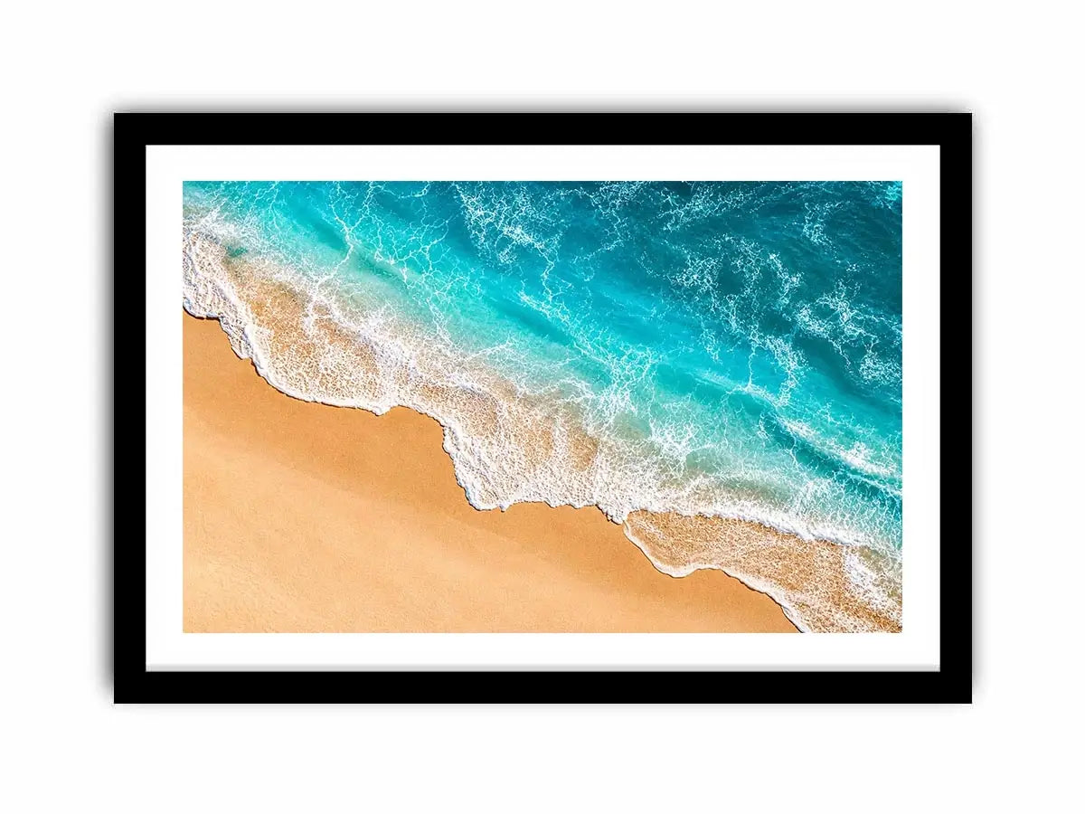   aqua beach aerial canvas print