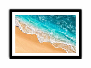   aqua beach aerial canvas print