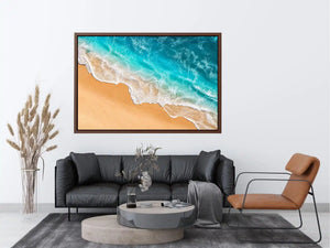   aqua beach aerial canvas print