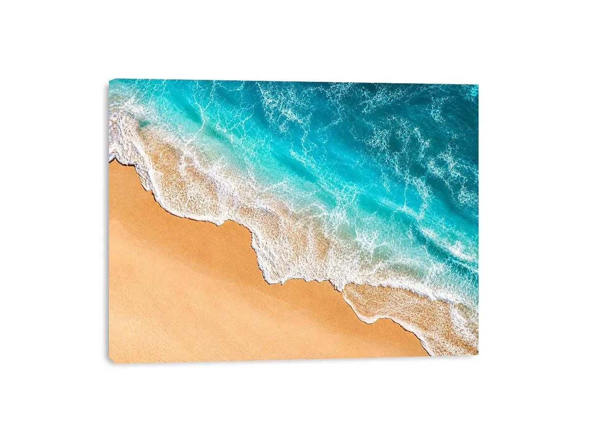   aqua beach aerial canvas print