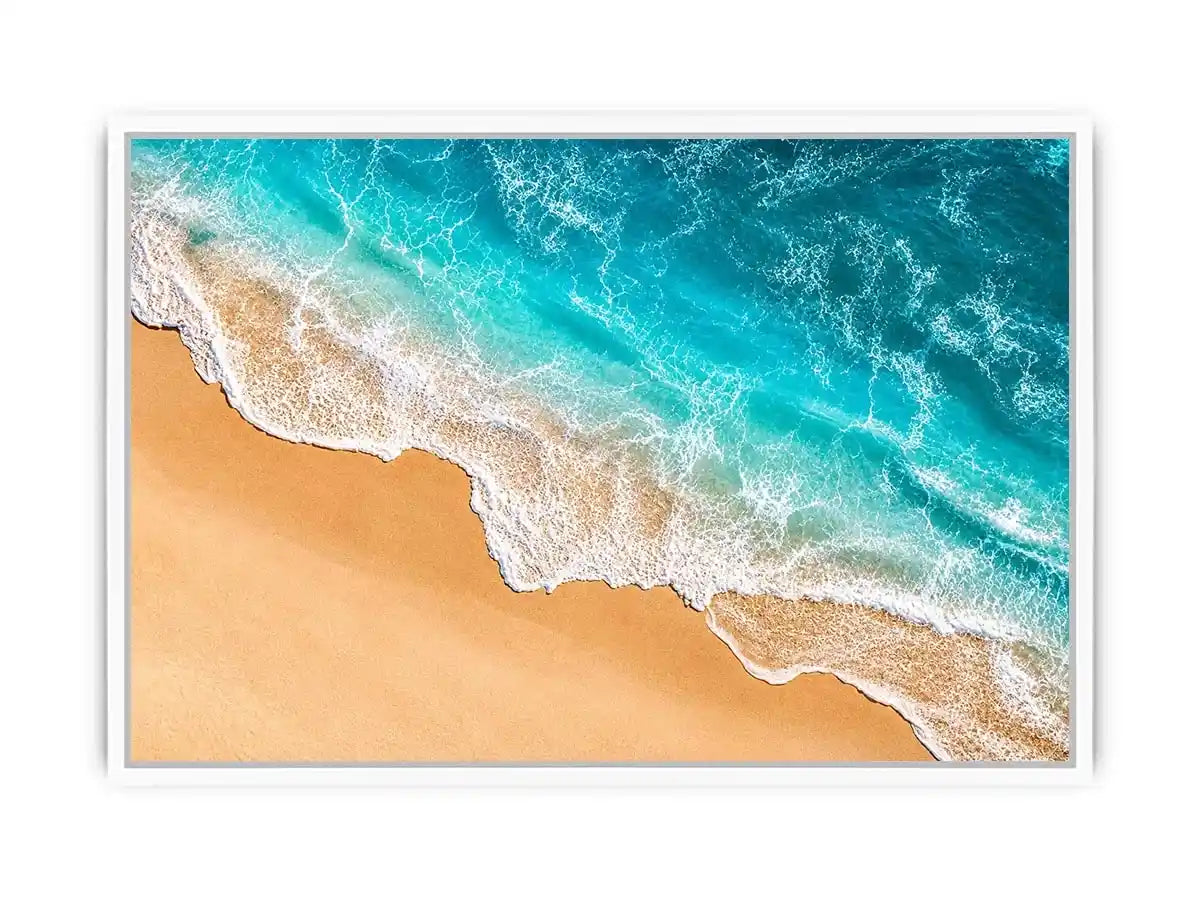   aqua beach aerial canvas print