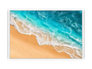   aqua beach aerial canvas print