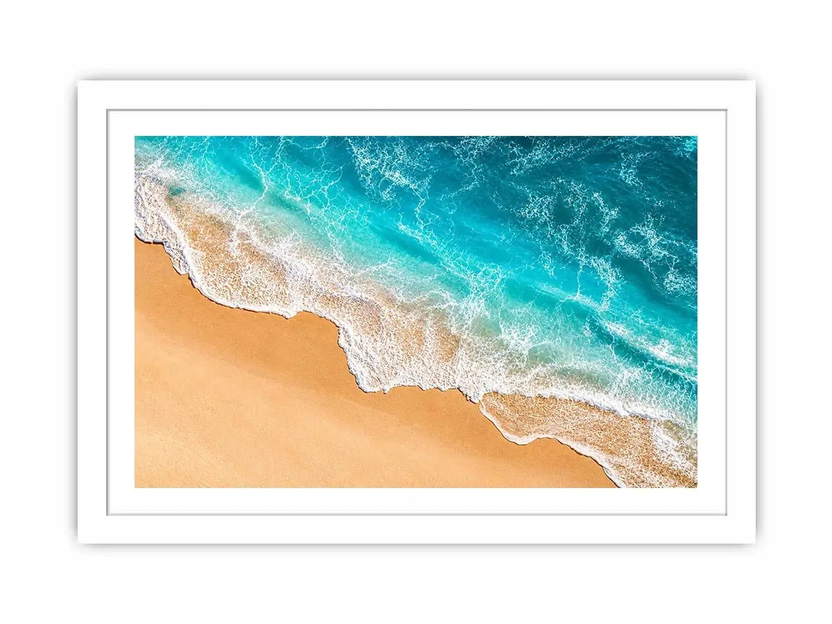   aqua beach aerial canvas print