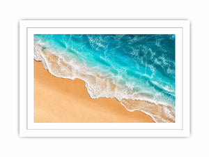   aqua beach aerial canvas print