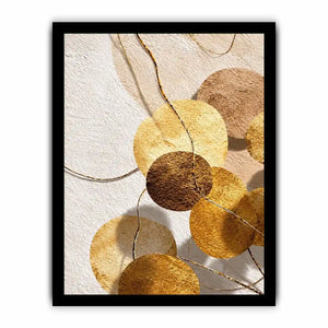   gold neutral geometric abstract canvas