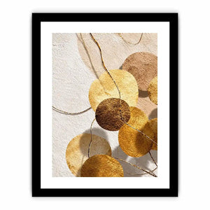   gold neutral geometric abstract canvas