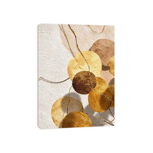   gold neutral geometric abstract canvas