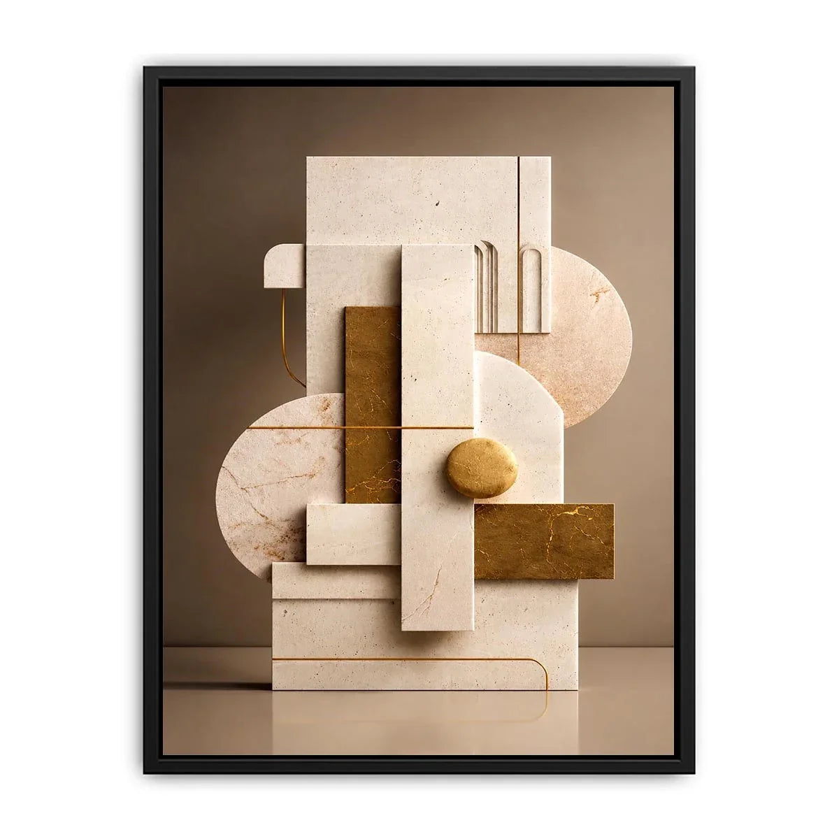   neutral marble geometric wall art