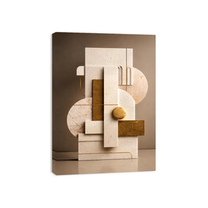   neutral marble geometric wall art