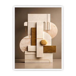   neutral marble geometric wall art