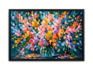   abstract pastel flower field colorful modern wall art