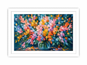   abstract pastel flower field colorful modern wall art
