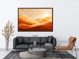  minimalist desert dunes neutral boho landscape art