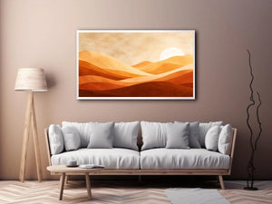   minimalist desert dunes neutral boho landscape art