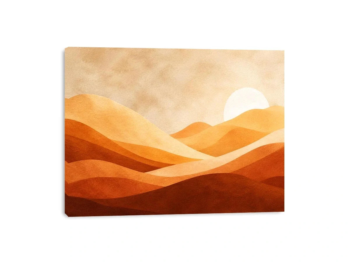   minimalist desert dunes neutral boho landscape art
