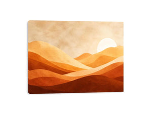   minimalist desert dunes neutral boho landscape art