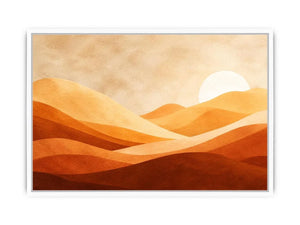   minimalist desert dunes neutral boho landscape art