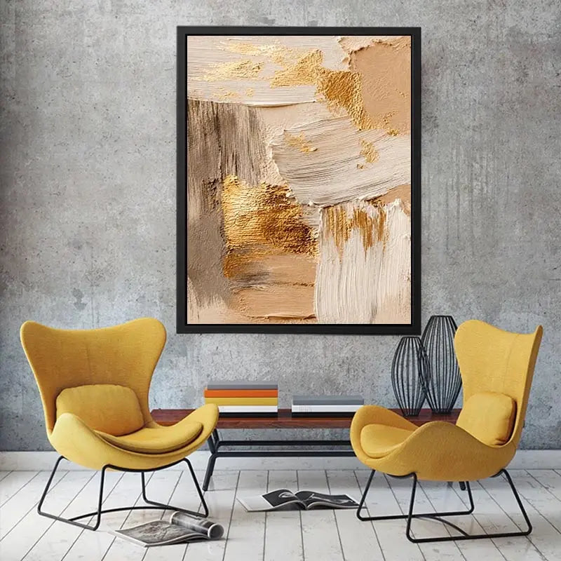   neutral gold textured abstract modern luxury wall art