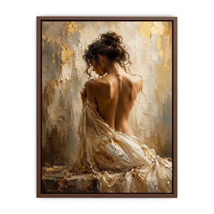   elegant figurative woman canvas bedroom