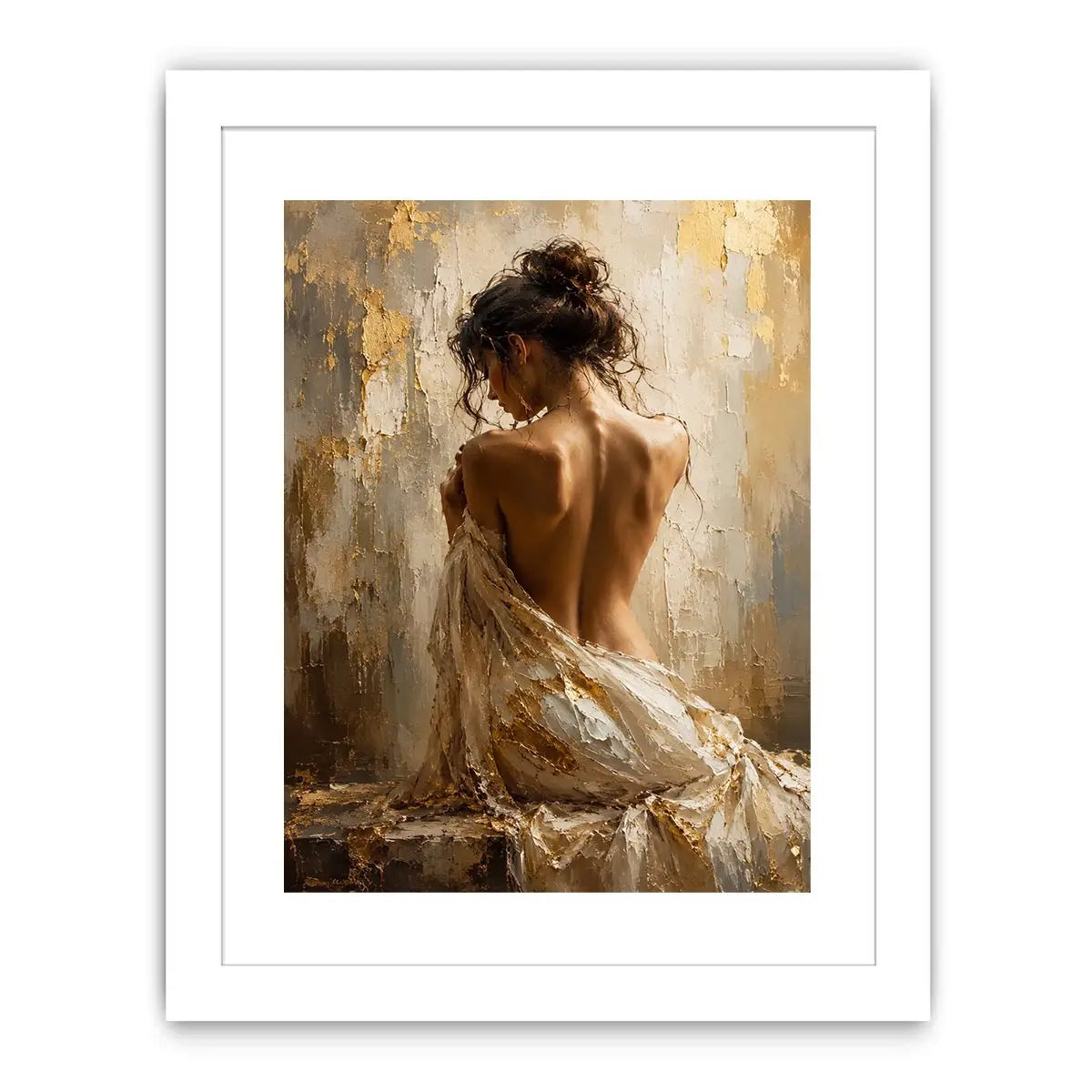   elegant figurative woman canvas bedroom