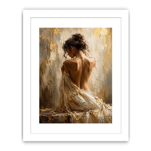   elegant figurative woman canvas bedroom