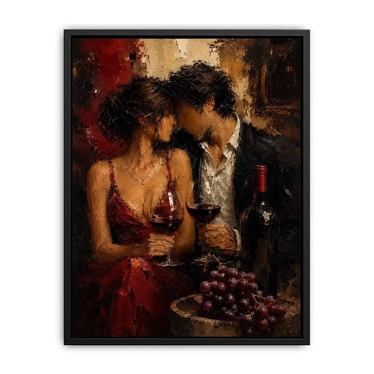   romantic wine couple canvas dining room