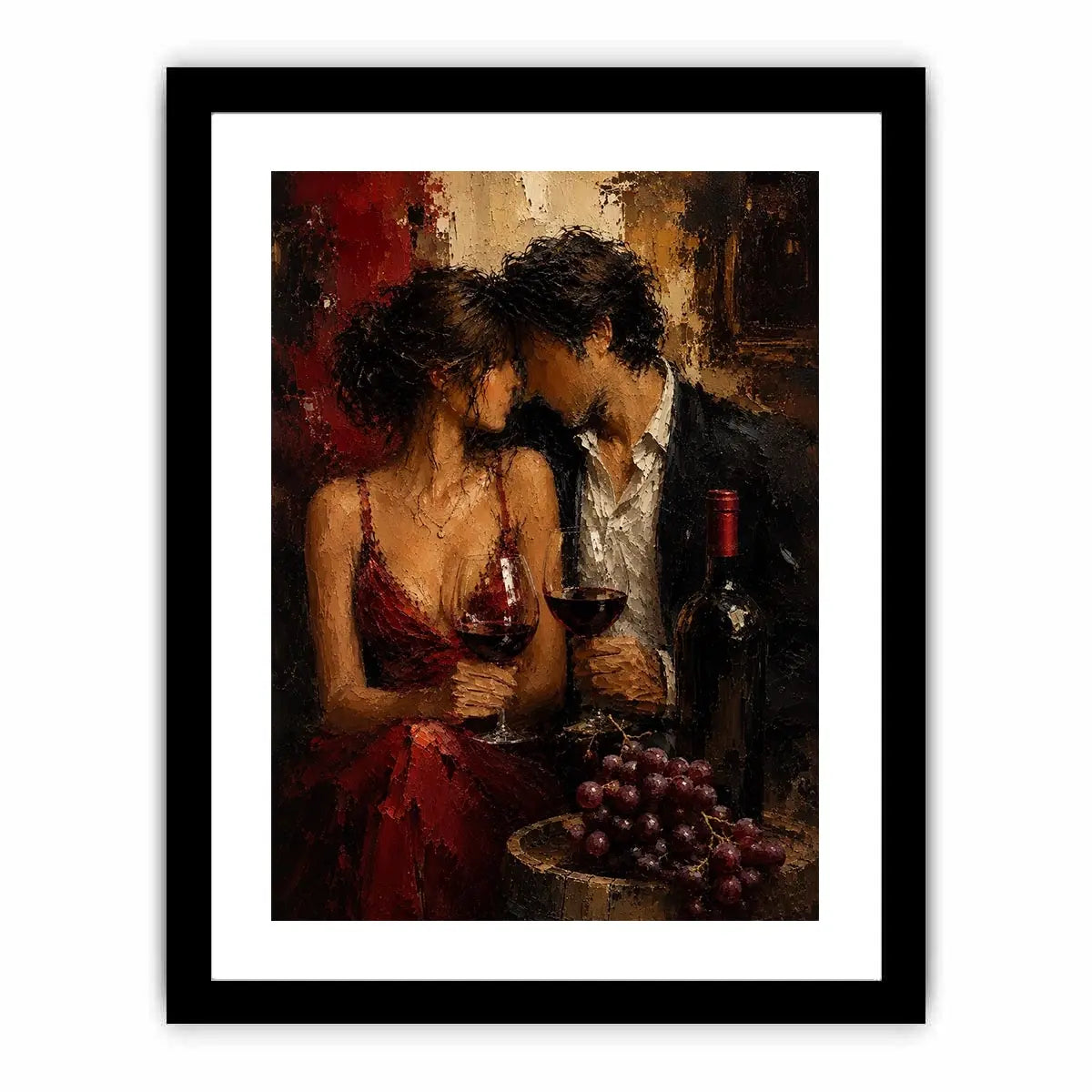   romantic wine couple canvas dining room