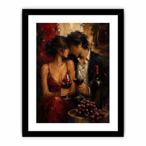   romantic wine couple canvas dining room