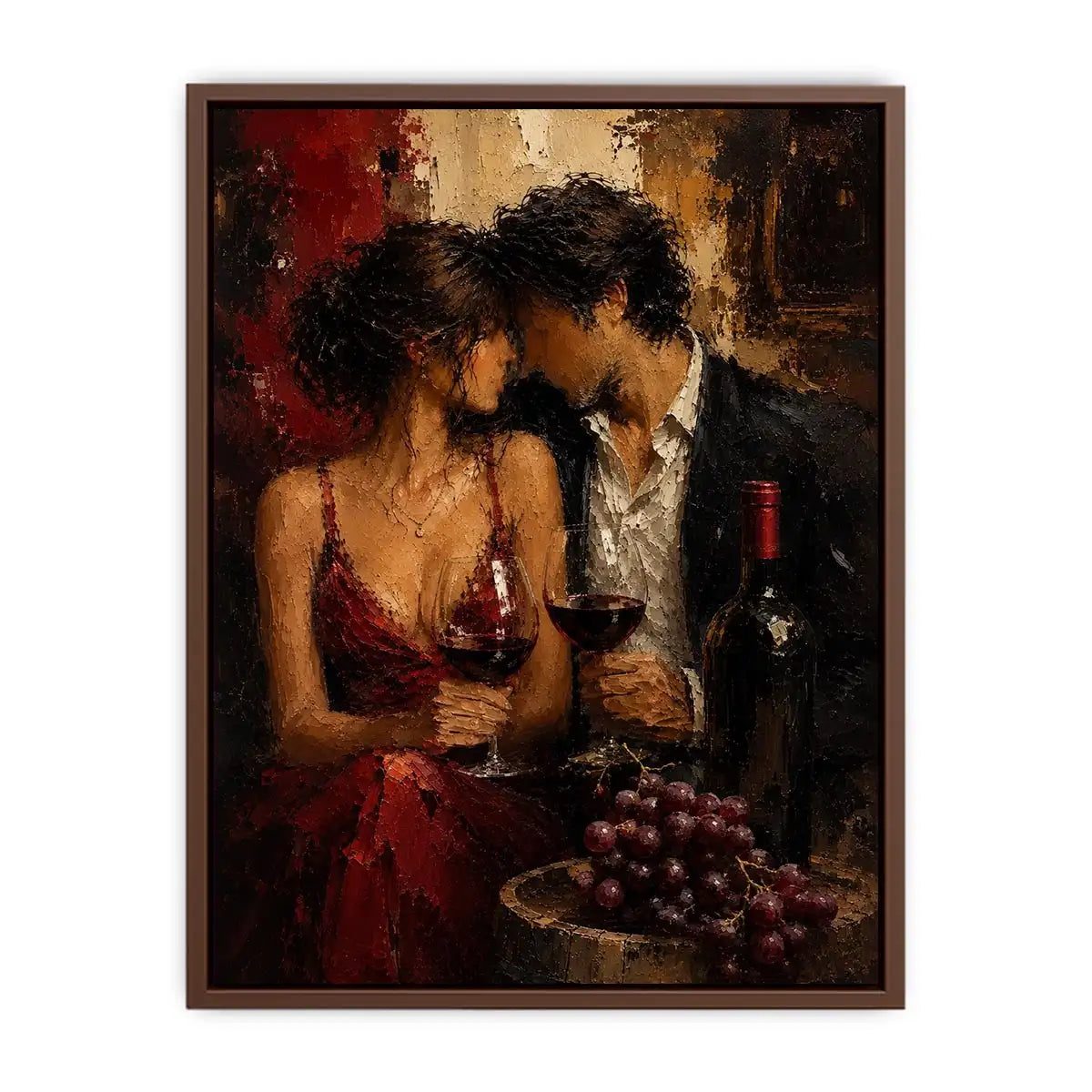   romantic wine couple canvas dining room
