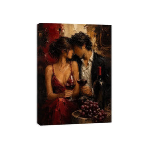   romantic wine couple canvas dining room