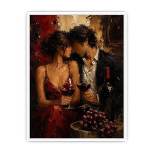   romantic wine couple canvas dining room
