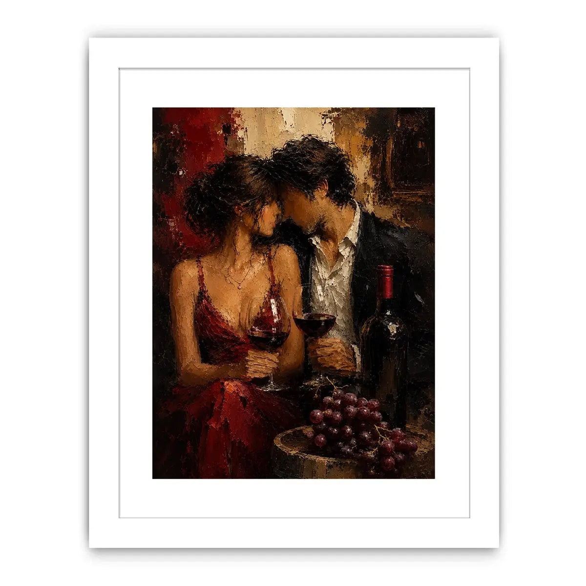  romantic wine couple canvas dining room