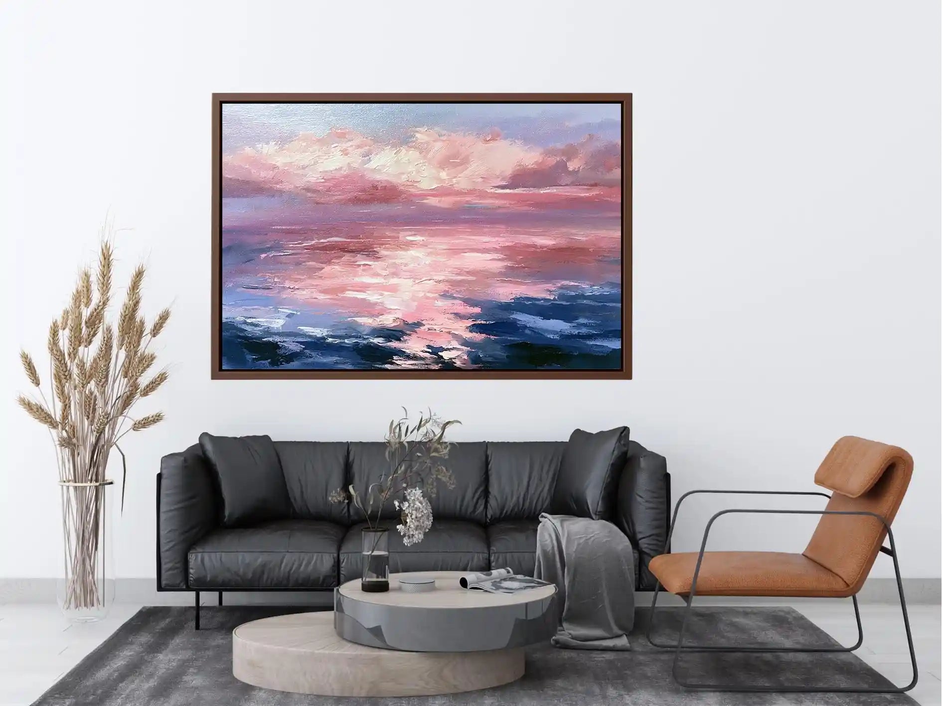   abstract ocean sunset canvas print