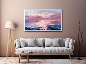   abstract ocean sunset canvas print
