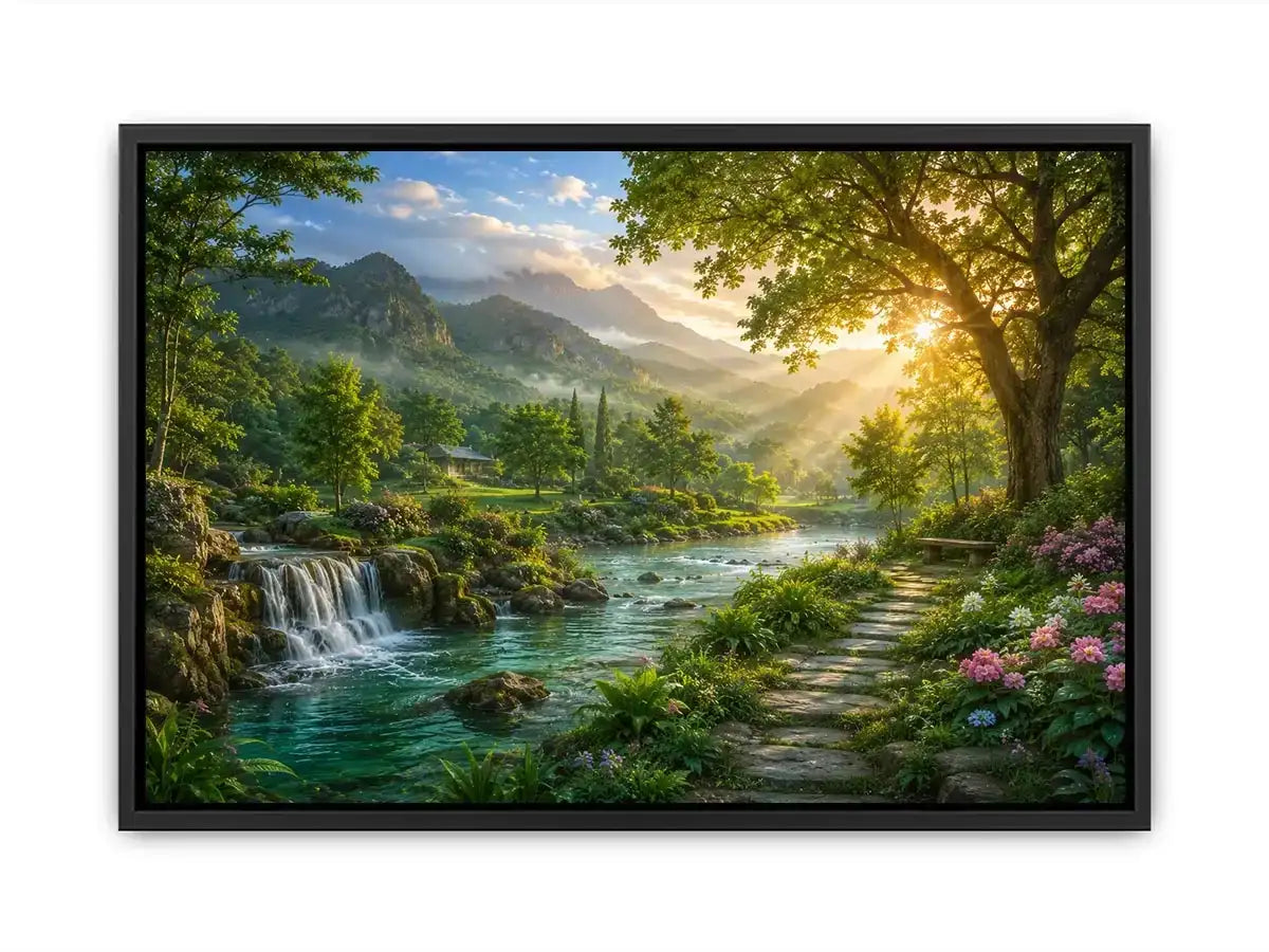   mountain river landscape wall art