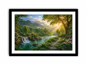   mountain river landscape wall art